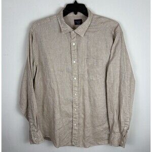 Men’s UNTUCKit Button Down Shirt / Beige / Long Sleeve / Size XXL